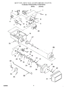 05 - Motor And Ice Container parts for Whirlpool Refrigerator 4YED25DQFW03 from AppliancePartsPros.com