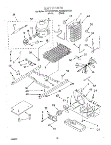 10 - Unit parts for Whirlpool Refrigerator 6ED22DQXFW01 from AppliancePartsPros.com