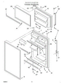 02 - Door parts for Whirlpool Refrigerator 2ET18GMXJW00 from AppliancePartsPros.com