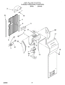 10 - Air Flow parts for Whirlpool Refrigerator 4YED25DQFW03 from AppliancePartsPros.com