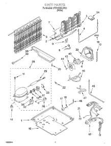 04 - Unit parts for Whirlpool Refrigerator 2ET18GMXJW00 from AppliancePartsPros.com