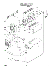 05 - Ice Maker parts for Whirlpool Refrigerator 2ET18GMXJW00 from AppliancePartsPros.com