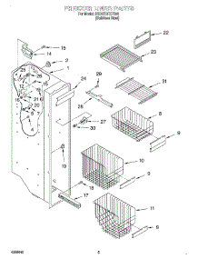 04 - Freezer Liner parts for Whirlpool Refrigerator 6GD27DFXFS00 from AppliancePartsPros.com