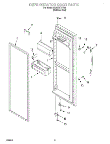 06 - Refrigerator Door parts for Whirlpool Refrigerator 6GD27DFXFS00 from AppliancePartsPros.com