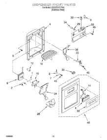 08 - Dispenser Front parts for Whirlpool Refrigerator 6GD27DFXFS00 from AppliancePartsPros.com