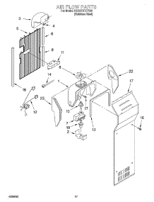 10 - Air Flow parts for Whirlpool Refrigerator 6GD27DFXFS00 from AppliancePartsPros.com