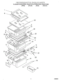 03 - Refrigerator Shelf parts for Whirlpool Refrigerator ED25QFXHB02 from AppliancePartsPros.com