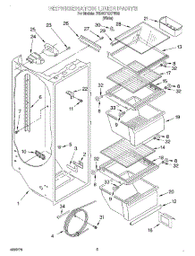 02 - Refrigerator Liner parts for Whirlpool Refrigerator 7ED20TQXFW03 from AppliancePartsPros.com