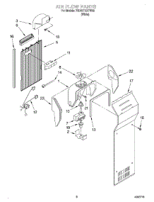 04 - Air Flow parts for Whirlpool Refrigerator 7ED20TQXFW03 from AppliancePartsPros.com