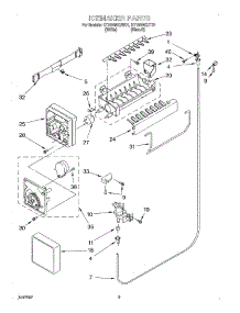 05 - Icemaker parts for Whirlpool Refrigerator ET18NMXJT01 from AppliancePartsPros.com