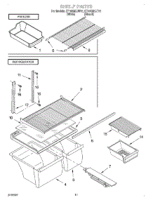 06 - Shelf, Optional parts for Whirlpool Refrigerator ET18NMXJT01 from AppliancePartsPros.com