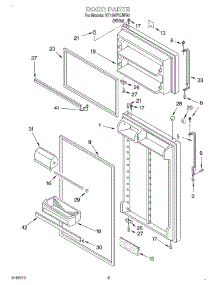02 - Door parts for Whirlpool Refrigerator ET18HPXJW00 from AppliancePartsPros.com