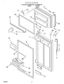 02 - Door parts for Whirlpool Refrigerator ET18MMXJW01 from AppliancePartsPros.com