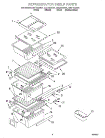 Refrigerator Shelf parts for Whirlpool Refrigerator OEM4-GD27DIXHS01 from AppliancePartsPros.com