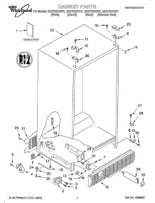 Cabinet / Literature parts for Whirlpool Refrigerator OEM4-GD27DIXHB01 from AppliancePartsPros.com