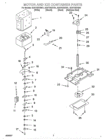 Motor And Ice Container parts for Whirlpool Refrigerator OEM3-GD27DIXHT01 from AppliancePartsPros.com