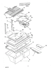 05 - Shelf parts for Whirlpool Refrigerator ET18HPXJW00 from AppliancePartsPros.com
