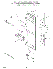 Refrigerator Door parts for Whirlpool Refrigerator OEM2-GD27DIXHB01 from AppliancePartsPros.com