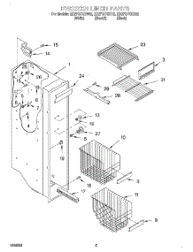 04 - Freezer Liner parts for Whirlpool Refrigerator ED27QFXHB02 from AppliancePartsPros.com