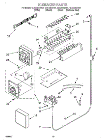Ice Maker / Optional parts for Whirlpool Refrigerator OEM2-GD27DIXHW01 from AppliancePartsPros.com
