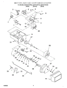 05 - Motor And Ice Container parts for Whirlpool Refrigerator ED27QFXHW02 from AppliancePartsPros.com