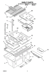 05 - Shelf parts for Whirlpool Refrigerator ET19RKXGW03 from AppliancePartsPros.com