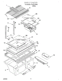05 - Shelf, Optional parts for Whirlpool Refrigerator ET19PKXJW00 from AppliancePartsPros.com