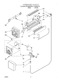 05 - Ice Maker parts for Whirlpool Refrigerator ET18GMXHW01 from AppliancePartsPros.com