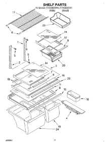 06 - Shelf, Optional parts for Whirlpool Refrigerator ET18GMXHW01 from AppliancePartsPros.com