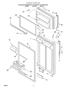 02 - Door parts for Whirlpool Refrigerator ET18CKXHW01 from AppliancePartsPros.com