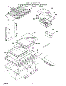 05 - Shelf, Optional parts for Whirlpool Refrigerator ET18CKXHW01 from AppliancePartsPros.com