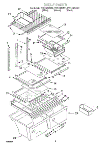 05 - Shelf, Optional parts for Whirlpool Refrigerator ET21CMXJB01 from AppliancePartsPros.com