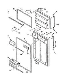 Door parts for Whirlpool Refrigerator ET21MMXJT01 from AppliancePartsPros.com