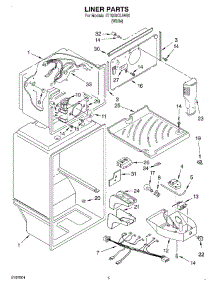 03 - Liner parts for Whirlpool Refrigerator ET19GKXJW00 from AppliancePartsPros.com