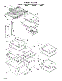 05 - Shelf, Optional parts for Whirlpool Refrigerator ET21LKXHT02 from AppliancePartsPros.com
