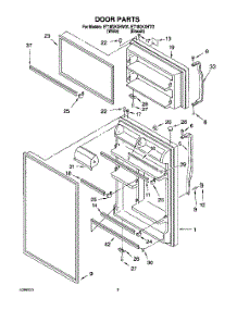 02 - Door parts for Whirlpool Refrigerator ET18GKXHW01 from AppliancePartsPros.com