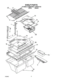05 - Shelf, Optional parts for Whirlpool Refrigerator ET18GKXHW01 from AppliancePartsPros.com