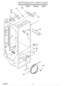 Refrigerator Liner parts for Whirlpool Refrigerator OEMED25RFXFN03 from AppliancePartsPros.com