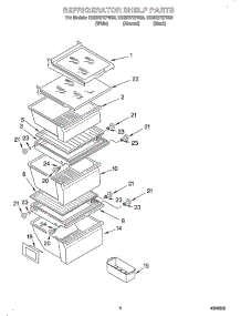 Refrigerator Shelf parts for Whirlpool Refrigerator OEMED25RFXFN03 from AppliancePartsPros.com