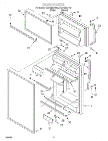 02 - Door parts for Whirlpool Refrigerator ET21GMXHW02 from AppliancePartsPros.com