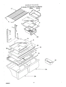 05 - Shelf parts for Whirlpool Refrigerator ET21GMXHW02 from AppliancePartsPros.com