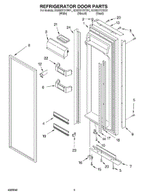 06 - Refrigerator Door parts for Whirlpool Refrigerator GD25BFCHB01 from AppliancePartsPros.com