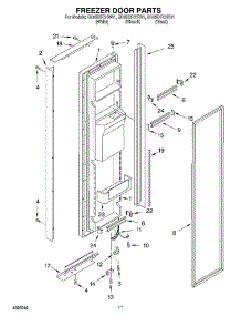 07 - Freezer Door parts for Whirlpool Refrigerator GD25BFCHB01 from AppliancePartsPros.com