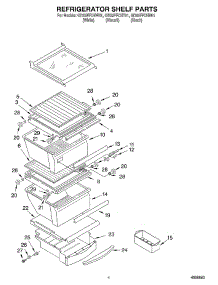 03 - Refrigerator Shelf parts for Whirlpool Refrigerator GD25FFCHB01 from AppliancePartsPros.com