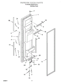 07 - Freezer Door parts for Whirlpool Refrigerator GD25SFCHS11 from AppliancePartsPros.com