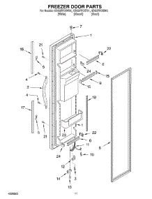 07 - Freezer Door parts for Whirlpool Refrigerator GD25FFCHT01 from AppliancePartsPros.com