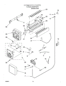 12 - Icemaker parts for Whirlpool Refrigerator GD25SFCHS11 from AppliancePartsPros.com