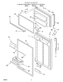 02 - Door parts for Whirlpool Refrigerator ET18LKXHW01 from AppliancePartsPros.com