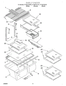 05 - Shelf, Optional parts for Whirlpool Refrigerator ET18LKXHW01 from AppliancePartsPros.com
