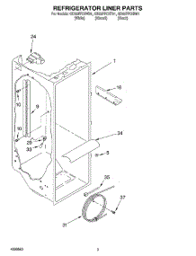 02 - Refrigerator Liner parts for Whirlpool Refrigerator GD25FFCHW01 from AppliancePartsPros.com